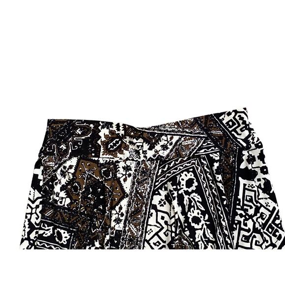 CHAPS Womens Size Medium Pull On Elastic Waist Tribal Boho Print A Line Skirt - Picture 4 of 5